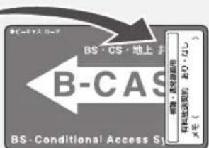 ●ビーキスカード BS・CS・地上井 B-CAS BS-Conditional Access S (メモ) (オキスト) 有機関連携 (製造) 有機関連携 (製造) 有機関連携