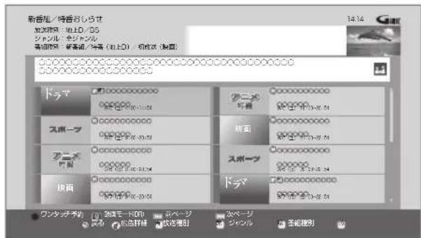 新音集/特音のしふ 放送視界 / 地上D / GS シャンル / エジケンル 高相視界 / 約着値 / 作業 (紅土D) / 切型式 (製品) ドラマ スボーブ アニメ 竹巻 皮画 アニゴ 写真 板面 スボーブ ドデマ ワンタッチ テッド 25% 高さモードH01 おページ 次々 仮当様体 次々 高さ種別 スページ シャンル 無能種別 14:14