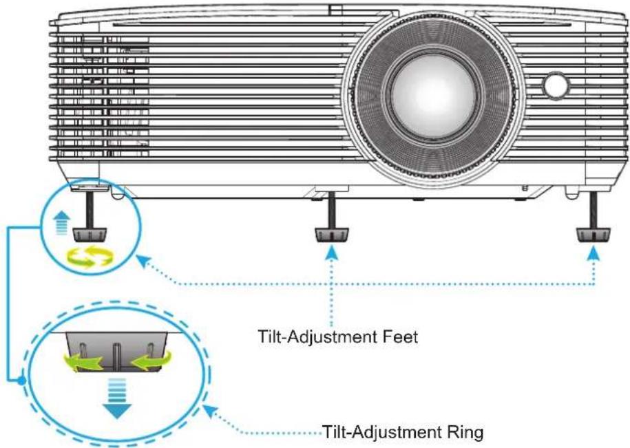 Tilt-Adjustment Feet Tilt-Adjustment Ring