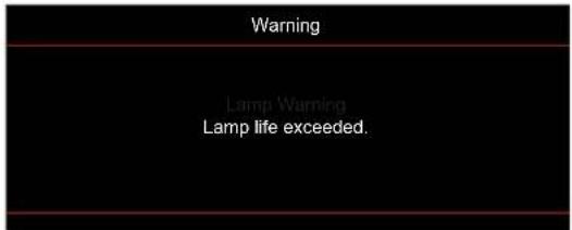 Warning Lamp Warning Lamp life exceeded.