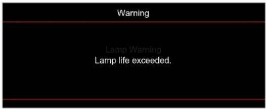 Warning Lamp Warning Lamp life exceeded.