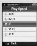 SAMSUNG YP-T8Z - | Play Speed - 1