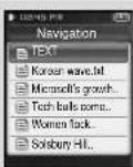 SAMSUNG YP-T8Z - Setting Main Functions in Text Mode - 3