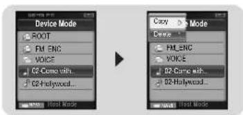 Device Mode ROOT FM ENC VOICE C2-Came with... C2-Hollywood... MIME Host Mode Copy > Mode Cave FM ENC VOICE 02-Came with... 02-Hollywood... MIME Host Mode