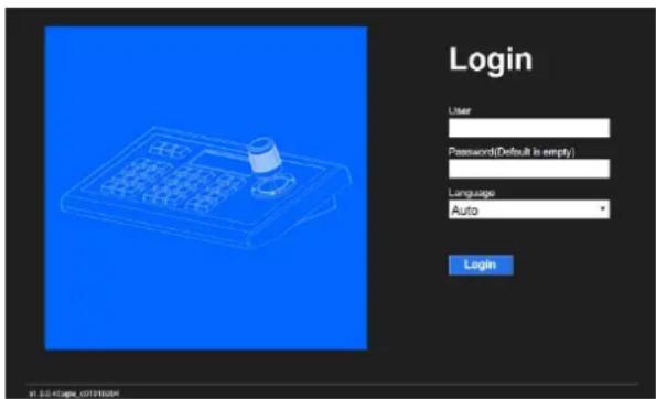 Login User Password(Default in empty) Language Auto Login