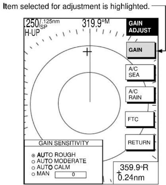 FURUNO 1742C - Adjusting the Gain - 1