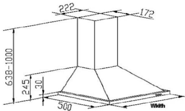 638-1000 245 30 222 172 500 Width