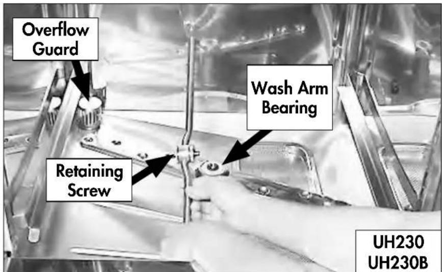 Overflow Guard Retaining Screw Wash Arm Bearing UH230 UH230B
