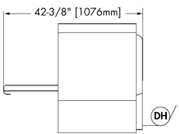 42-3/8" [1076mm] DH