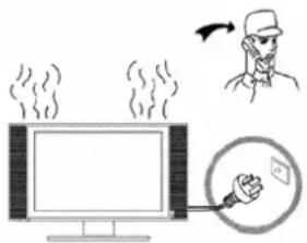 Illustration showing a person emitting smoke from a computer screen, with a magnifying glass highlighting a device.