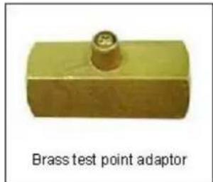 Brass test point adaptor