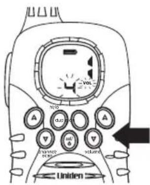 Vol A Duo mode A Channel volume vul volume Uniden