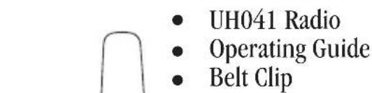 • UH041 Radio • Operating Guide • Belt Clip