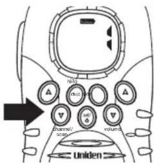 nlio duz hoo channel/ scan volu volume uniden