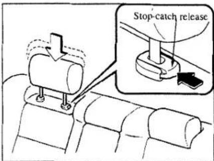 MAZDA Millenia (2001) - Head Restraints Adjustment: - 1