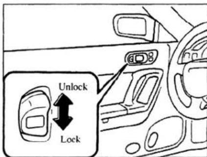 MAZDA Millenia (2001) - ▼ Locking, unlocking with door-lock switch - 1