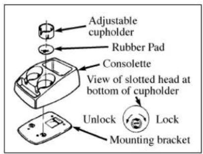 MAZDA B2300 (2001) - Center Console\* Cupholders\* - 4