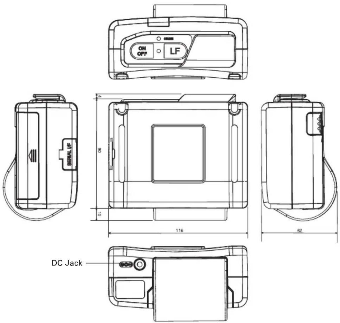 CITIZEN CMP-10BT - Dimensions and Views - 1