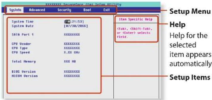 SAMSUNG NP-NC110P - The BIOS Setup Screen - 2
