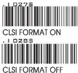 1.027$ CLSI FORMAT ON 1.028$ CLSI FORMAT OFF