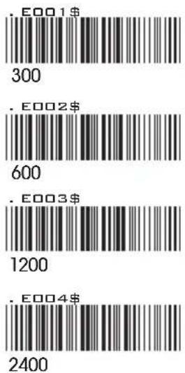 .E001$ 300 . E002$ 600 . E003$ 1200 . E004$ 2400