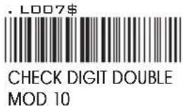 . LDO7$ CHECK DIGIT DOUBLE MOD 10