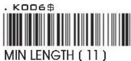 Unitech MS146-IUCB0M-SG - CHINA POSTAL CODE [ TOSHIBA CODE ] - 6