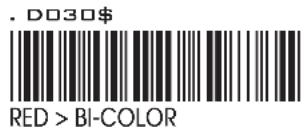 . D030$ RED > BI-COLOR