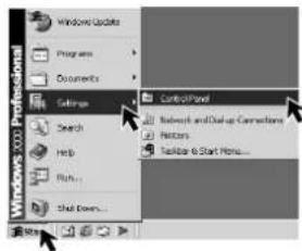 Windows 2003 Professional Settings Search Help Help... Shack Downs... ControlPanel Network and Out-Use Connections Networks Table 6 Start Home...