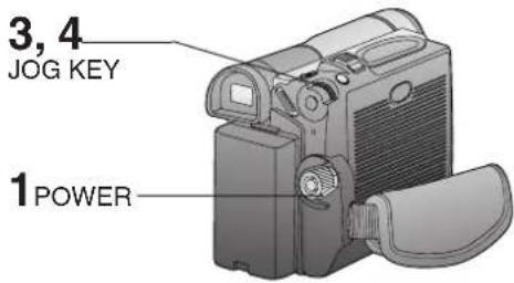 3, 4 JOG KEY 1 POWER