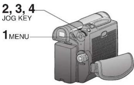 2, 3, 4 JOG KEY 1 MENU