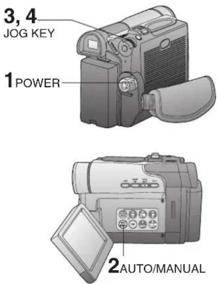 3, 4 JOG KEY 1 POWER 2 AUTO/MANUAL
