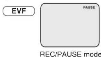 EVF PAUSE REC/PAUSE mode