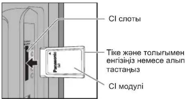 CI слоты Тіке және толығымен енгізіңіз немесе алып тастаңыз CI модулі