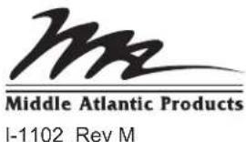 Middle Atlantic Products I-1102 Rev M