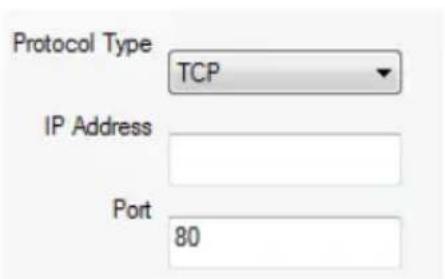 Protocol Type TCP IP Address Port 80