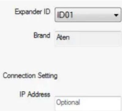 Expander ID ID01 Brand Aten Connection Setting IP Address Optional