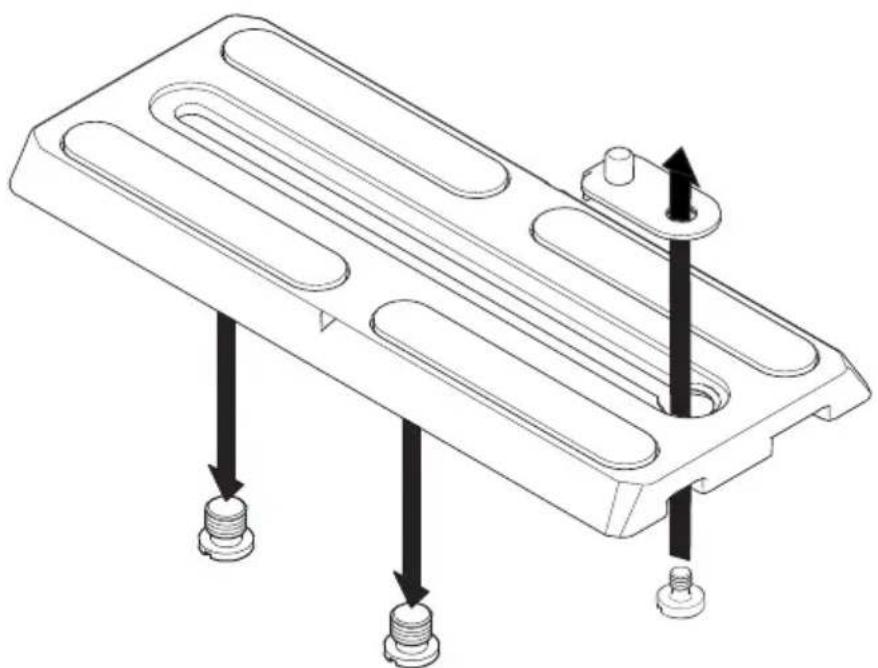 Vinten Vision 8AS - Mounting the camera using the 1/4 in. screw and pin adaptor - 2