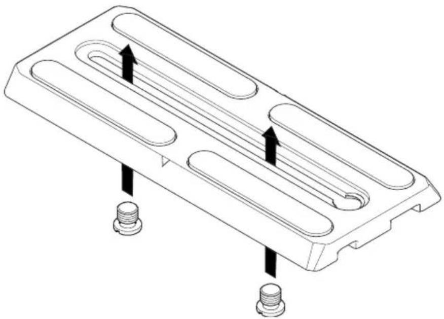 Vinten Vision 8AS - Mounting the camera using 3/8 in. camera mounting screws - 2