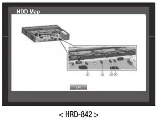 HDD Map ④ ② ①⑥ OK < HRD-842 >
