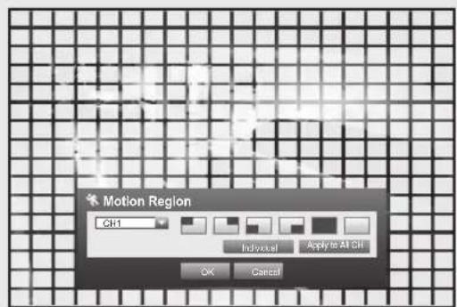 Motion Region CH1 Individual Apply to AI Grid OK Cancel