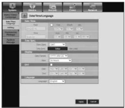System Language Data Time Language Data Type Type: Data Size: 100% Length: 24.5 Density: 0.0001 Use Time Line Type: Time Type: DATA Time Type: Date Display: Data Format: HTML AND I/O Name: In March DST: Name: In March Date: 12/11/2017 Language: English Apply Cancel