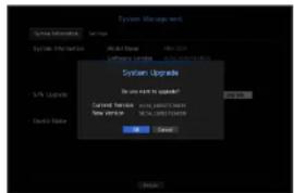 System Management System Information System Information Added Name Edit Date System Upgrade Do not want to expand? S/N Lungs Current Service: 100% (200713467) New Version: 100% (200713468) Delete Name Cancel
