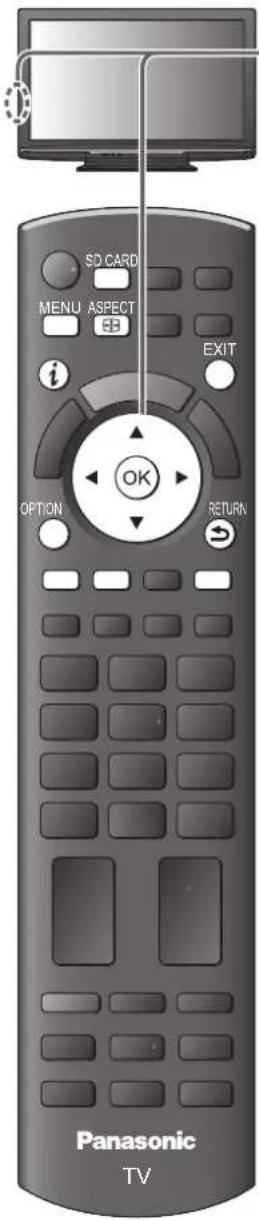 SD CARD, MENU, ASPECT, EXIT, OPTION, RETURN, Panasonic, TV.