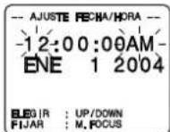 PANASONIC Palmcorder PV-L454 - 3c Ajuste de la fecha y hora - 2