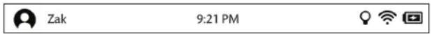 Barnes & Noble Nook GlowLight 3 - The Status Bar - 1