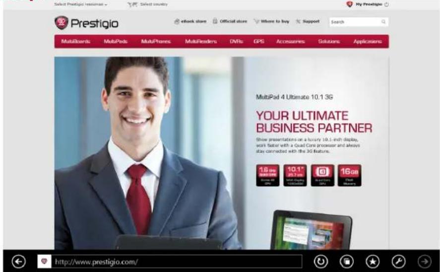 Prestigio MubiBoards: MubiPods MubiProres MultiReaders DVRs GPS Accessories Solutions Applications MubiPad 4 Ultimate 10.1 3G YOUR ULTIMATE BUSINESS PARTNER Show presentations on a luxury 10.1-inch display, work faster with a Quad Care processor and always stay connected with the 3D features. 16 PS 10.1" 25.7 PS 16 PS http://www.prestigio.com/