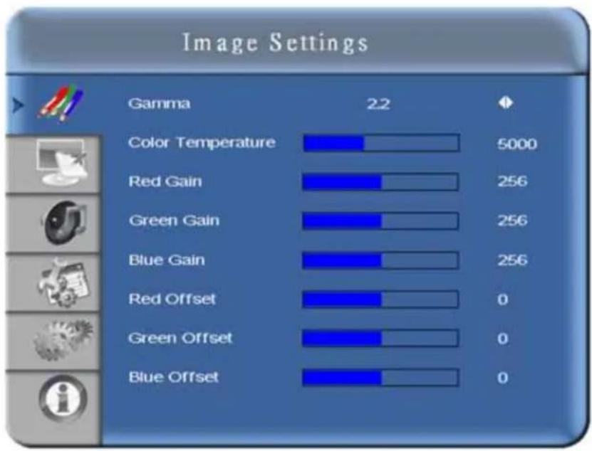 Christie FHD551-X - Image Settings—Color Temp and Gamma - 1