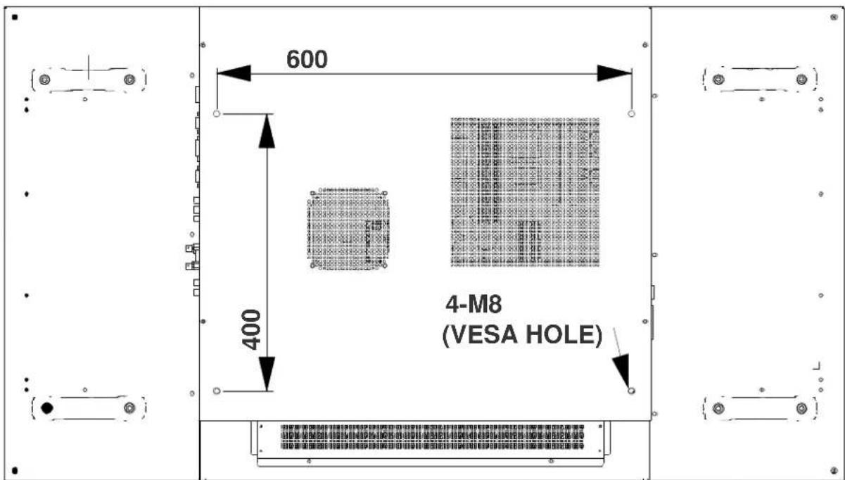 600 400 4-M8 (VESA HOLE)