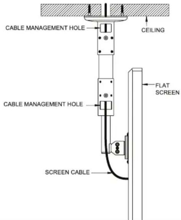 CABLE MANAGEMENT HOLE CEILING CABLE MANAGEMENT HOLE FLAT SCREEN SCREEN CABLE